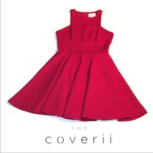 The coverii red fit and flare dress, size small, worn once